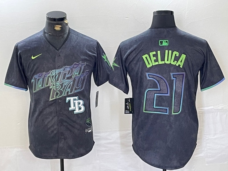 Tampa Bay Rays #21 Jonny DeLuca Rays City Style 6