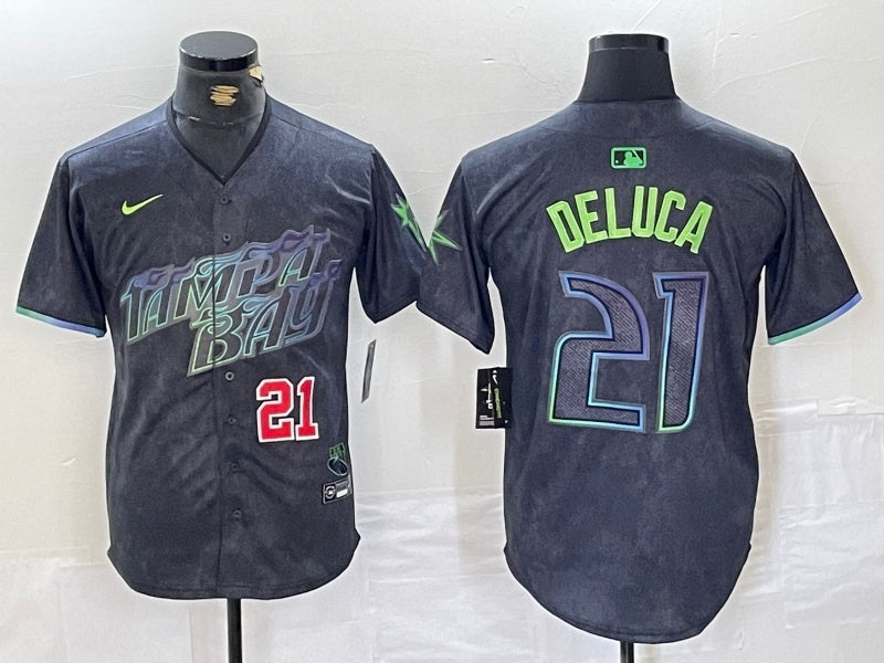 Tampa Bay Rays #21 Jonny DeLuca Rays City Style 8