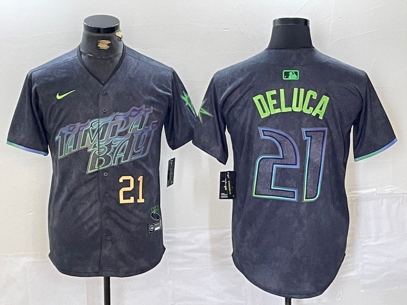 Tampa Bay Rays #21 Jonny DeLuca Rays City Style 9