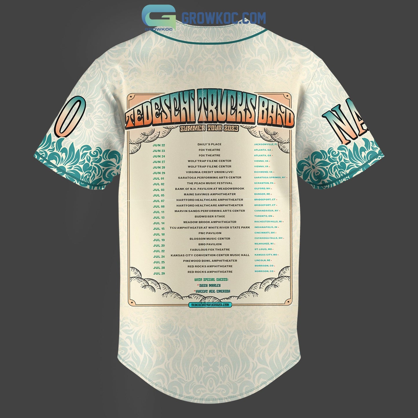 Tedeschi Trucks Band Summer Tour 2023 Personalized Baseball Jersey