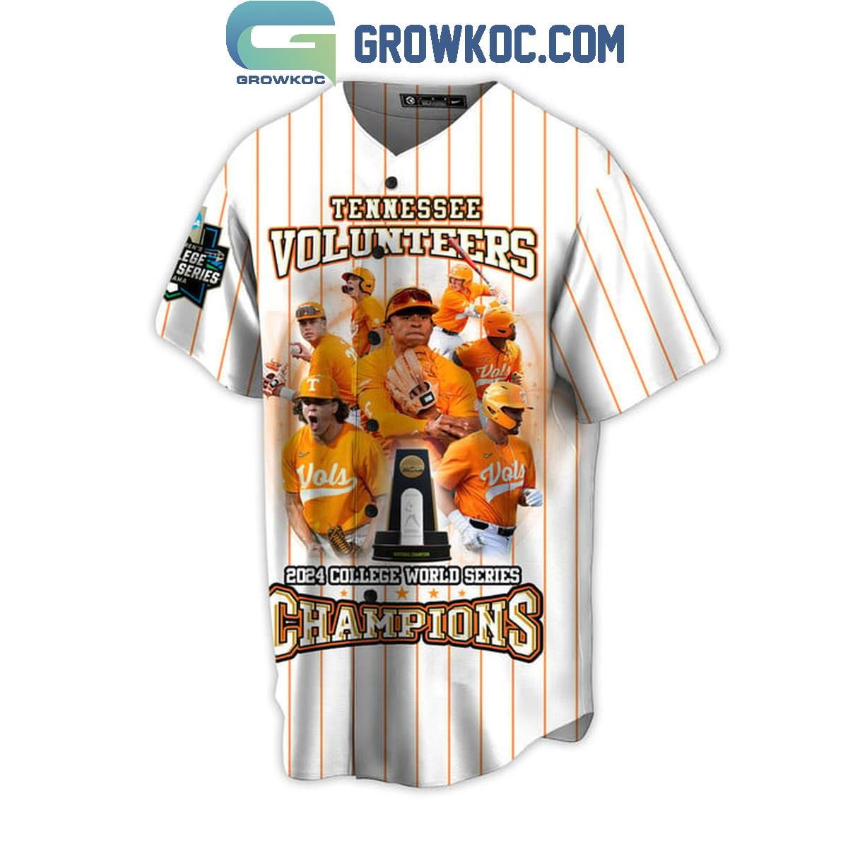 Tennessee College World Series Champions 2024 Personalized Baseball Jersey