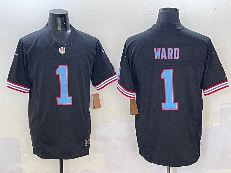 Tennessee Titans #1 Cameron Ward Titans Black Retro V3