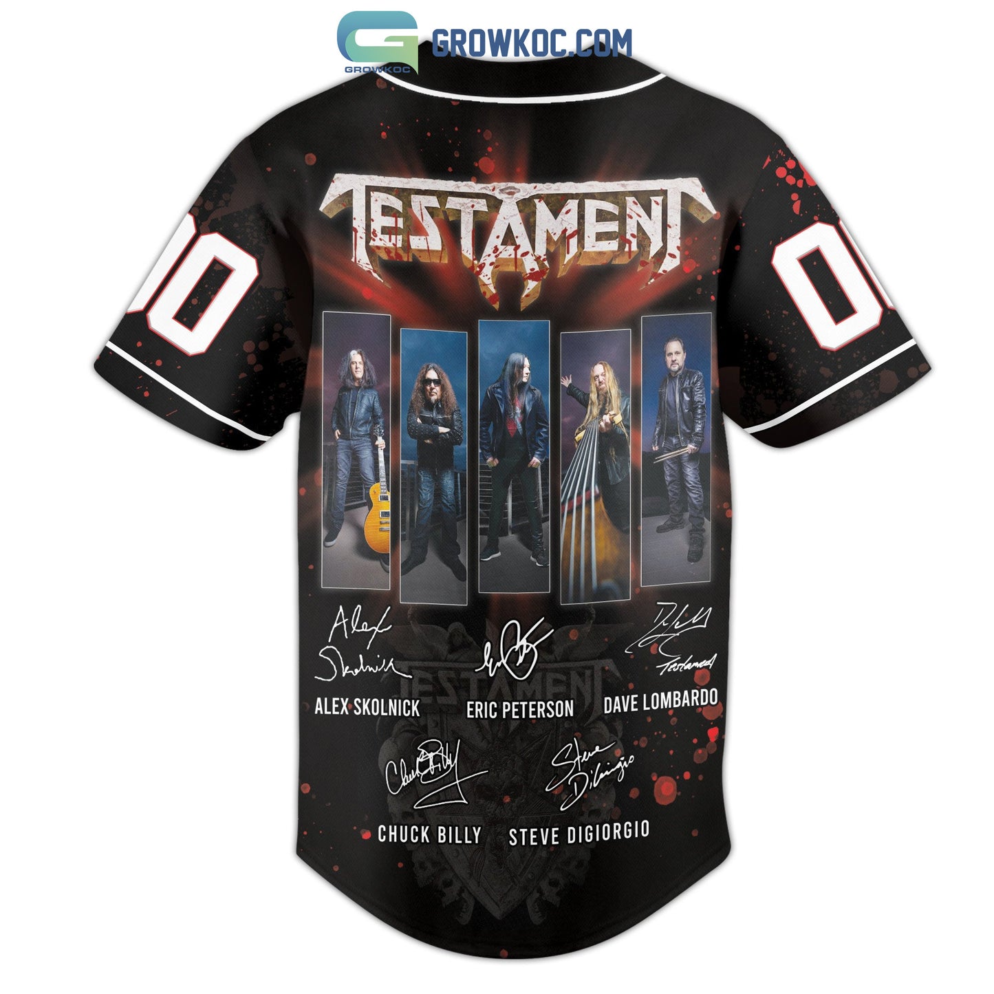 Testament Band Tour Personalized Baseball Jersey