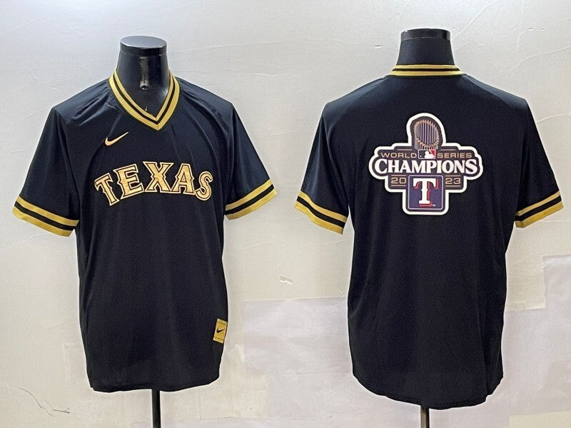 Texas Rangers Rangers Black Gold Adult Style 5