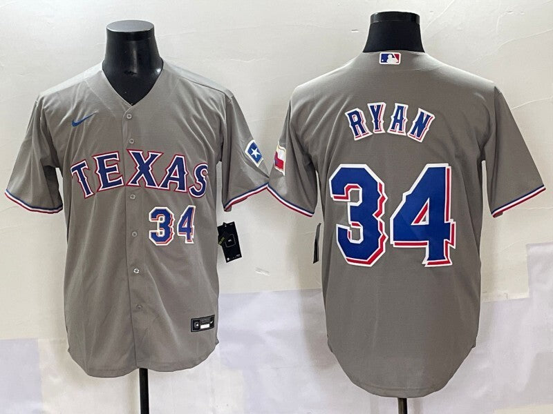 Texas Rangers #34 Nolan Ryan Rangers Adult Style 1