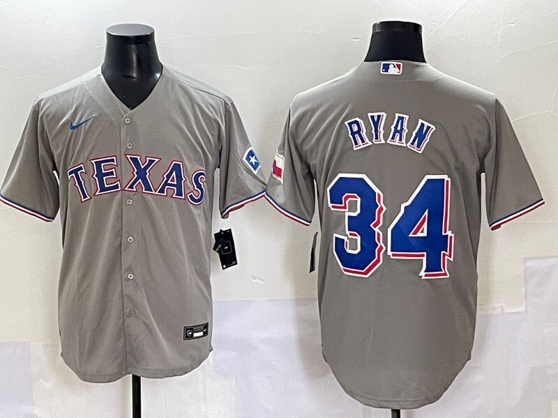 Texas Rangers #34 Nolan Ryan Rangers Adult Style 2