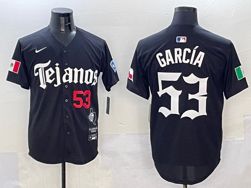 Texas Rangers #53 Adolis Garcia Rangers 5 Collaboration Style 2