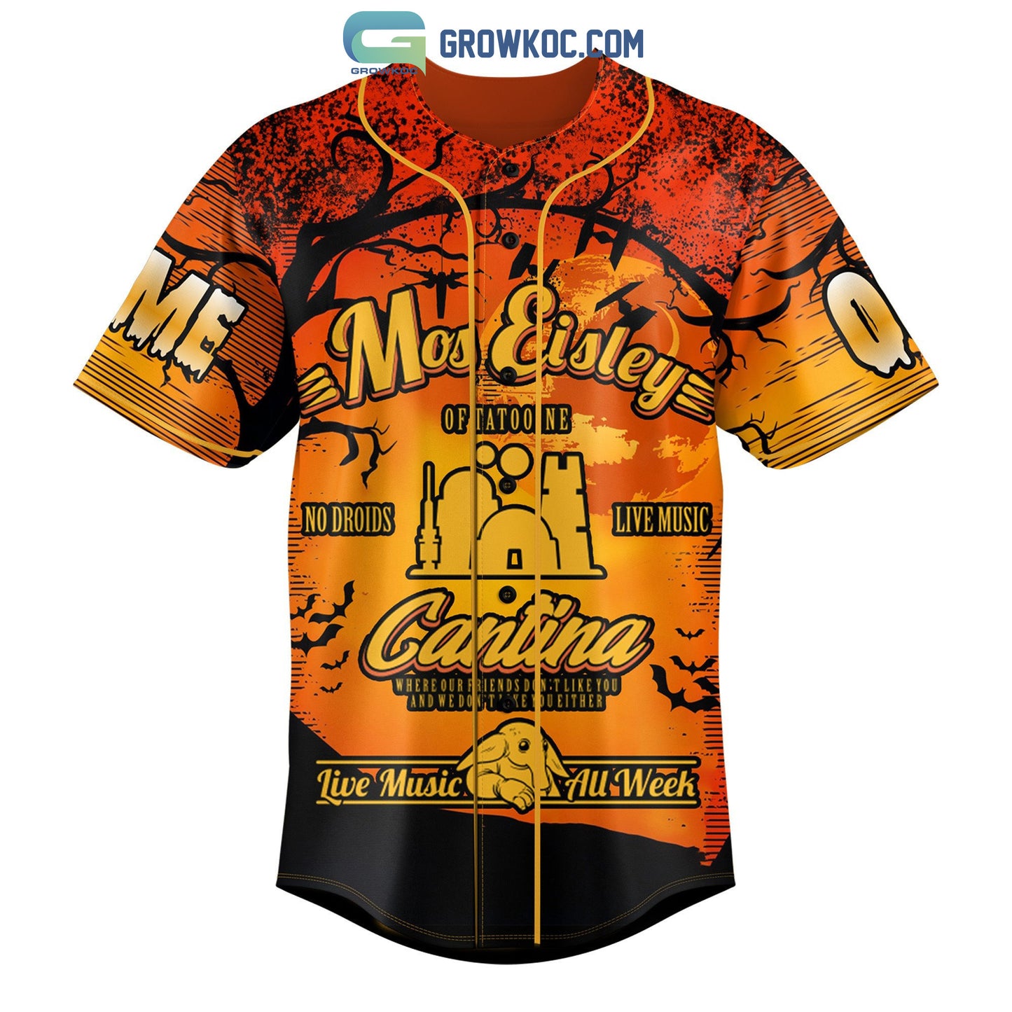 The Cantina Band Mos Eisley Of Tatooine No Droids Live Music Halloween Personalized Baseball Jersey