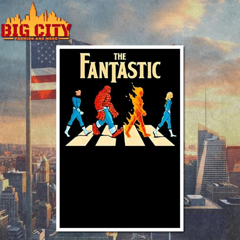 The Fantastic Four Superhero Team Walking Shirt