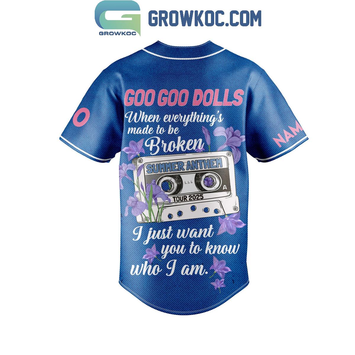The Goo Goo Dolls Summer Anthem Tour 2025 Personalized Baseball Jersey