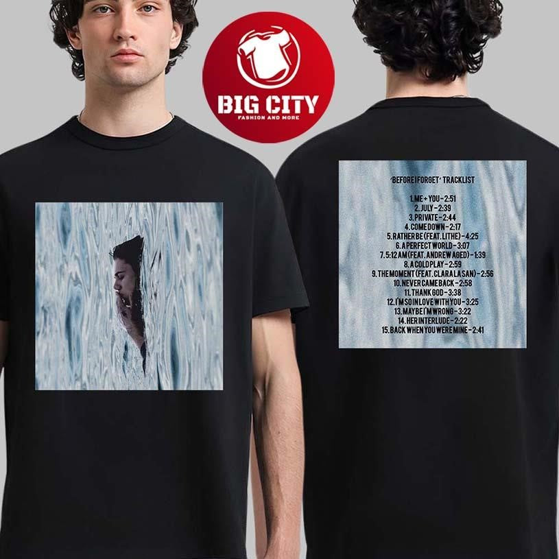 The Kid Laroi Before I Forget Album Cover With Tracklist Two Sided Shirt