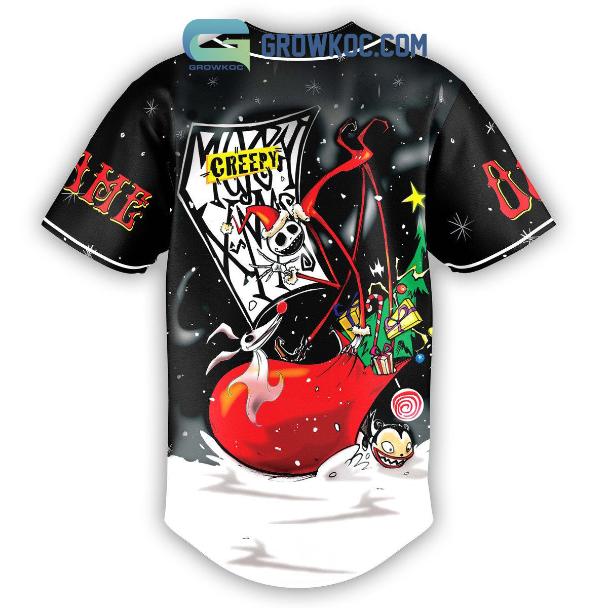 The Nightmare Before Christmas Merry Christmas Personalized Baseball Jersey