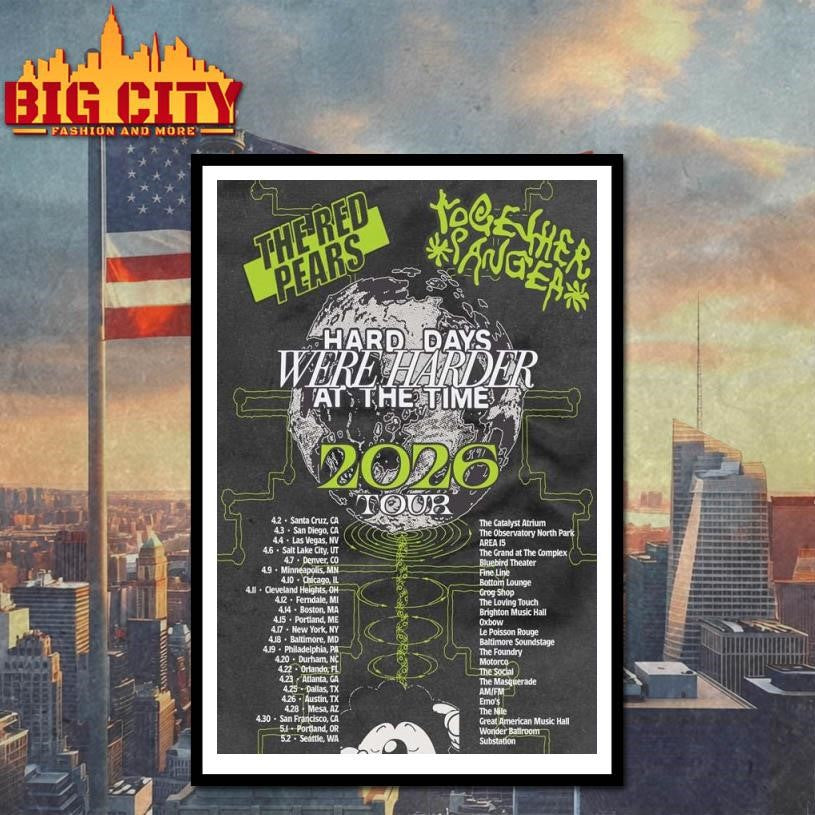 The Red Pears Hard Days Were Harder At The Time 2026 Tour Poster Shirt