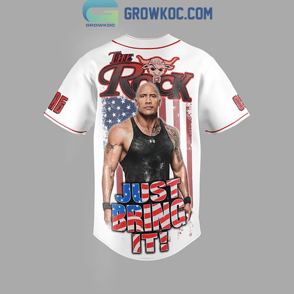 The Rock Dwayne Johnson Just Bring It Personalized Baseball Jersey