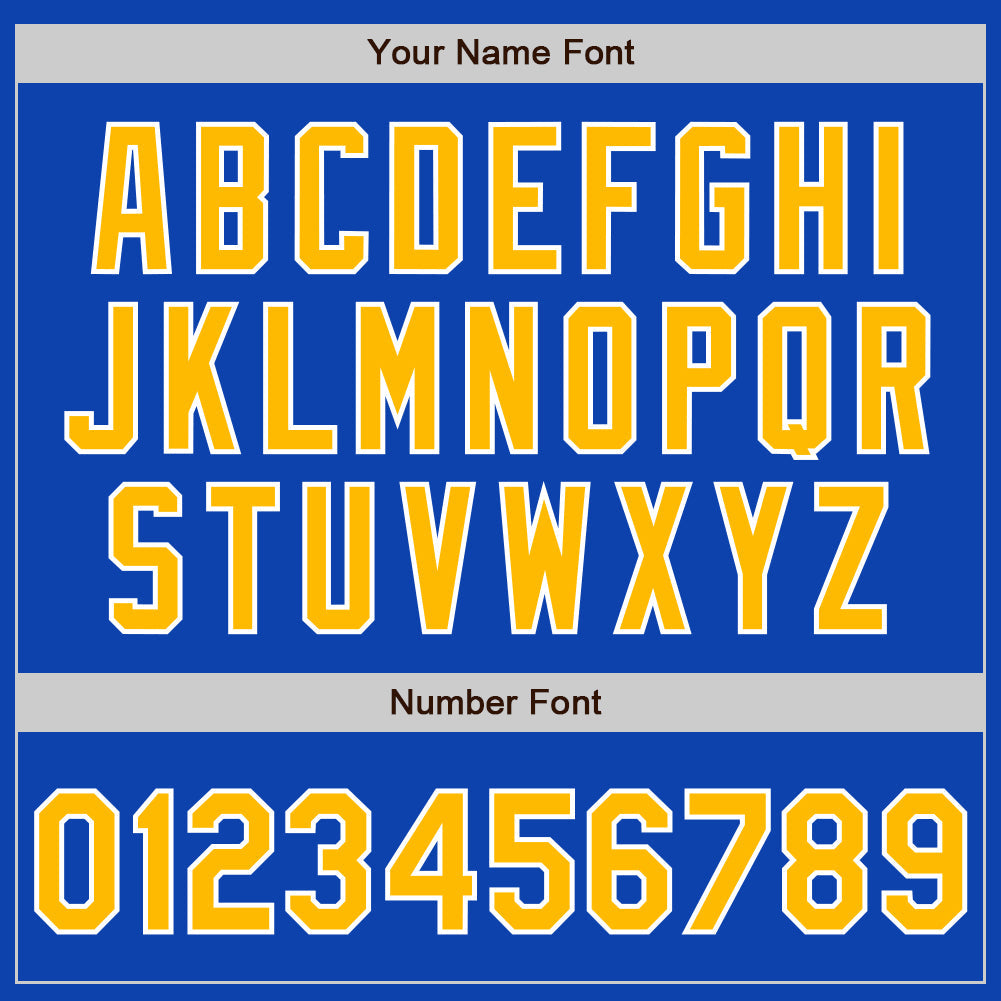 Custom Thunder Blue Gold-White Authentic Baseball Jersey