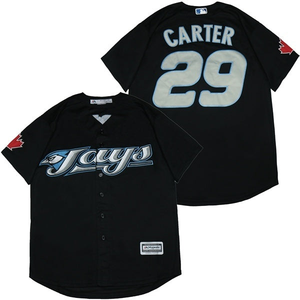 Toronto Blue Jays #29 Joe Carter Blue Jays 29 Black Fan Inverted