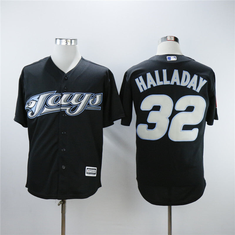 Toronto Blue Jays #32 Roy Halladay Blue Jays 32 Black 2008 Inverted Fan Edition