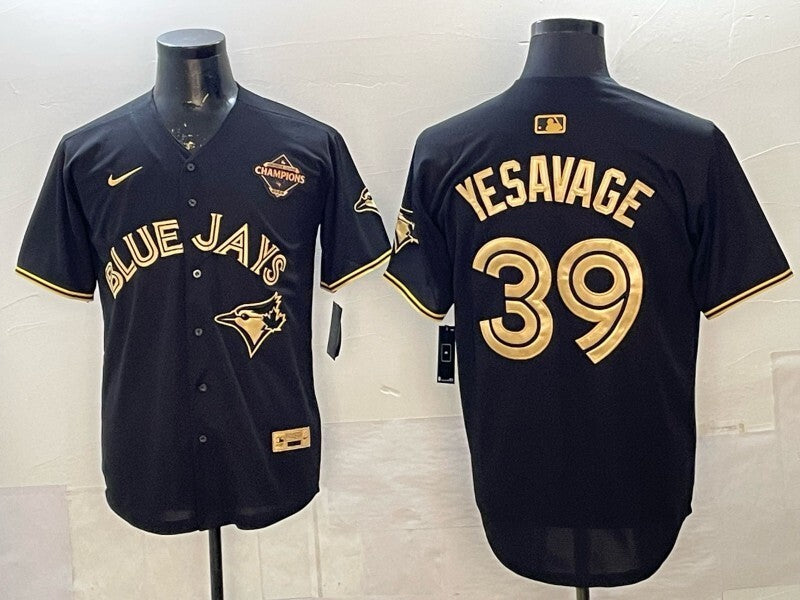 Toronto Blue Jays #39 Trey Yesavage Blue Jays Black Gold 5 Edition