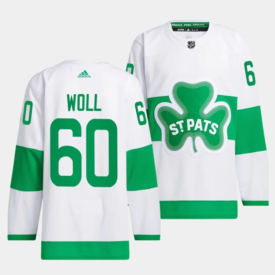 Toronto Maple Leafs #60 Joseph Woll 2024 St. Patricks Alternate Authentic Jersey