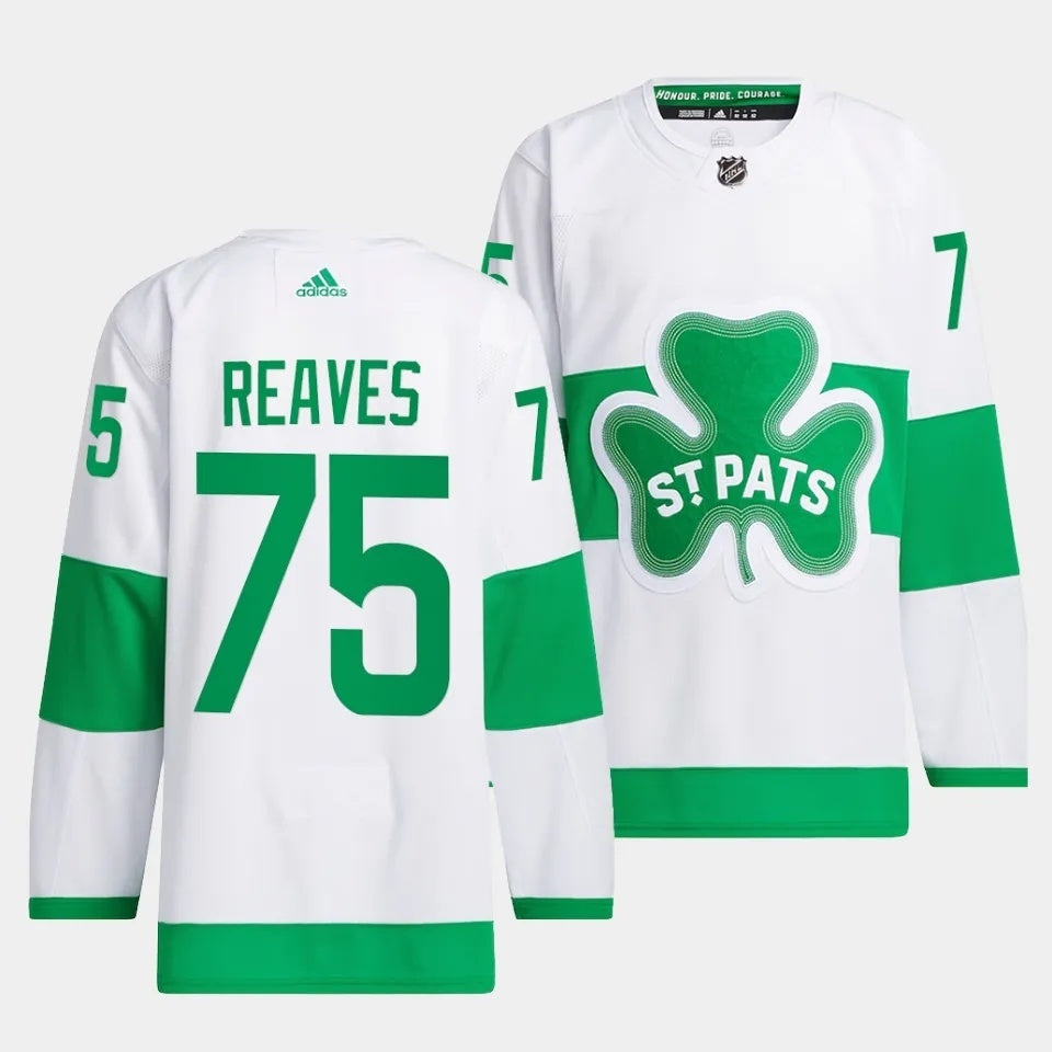 Toronto Maple Leafs #75 Ryan Reaves 2024 St. Patricks Alternate Authentic Jersey