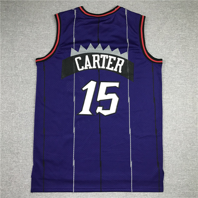 Toronto Raptors #15 Vince Carter MN Raptors 15 Purple Big Dragon Style 1