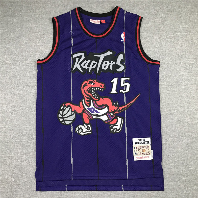 Toronto Raptors #15 Vince Carter MN Raptors 15 Purple Big Dragon Style 2