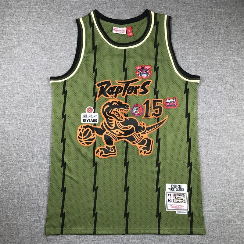 Toronto Raptors #15 Vince Carter Raptors 15 Green s-xxl Style 2