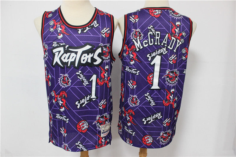 Toronto Raptors #1 Tracy McGrady Raptors 1 # Purple Edition Limited Retro Jersey --hwc jersey tear up pack Swingman Jersey