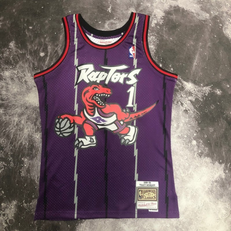 Toronto Raptors #1 Tracy Mcgrday sw Raptors 99 Season Purple 1 # McGrady Style 2