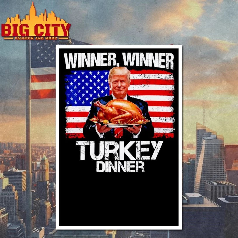 Trump Winner Winner Turkey Dinner Thanksgiving American Flag 2026 shirt