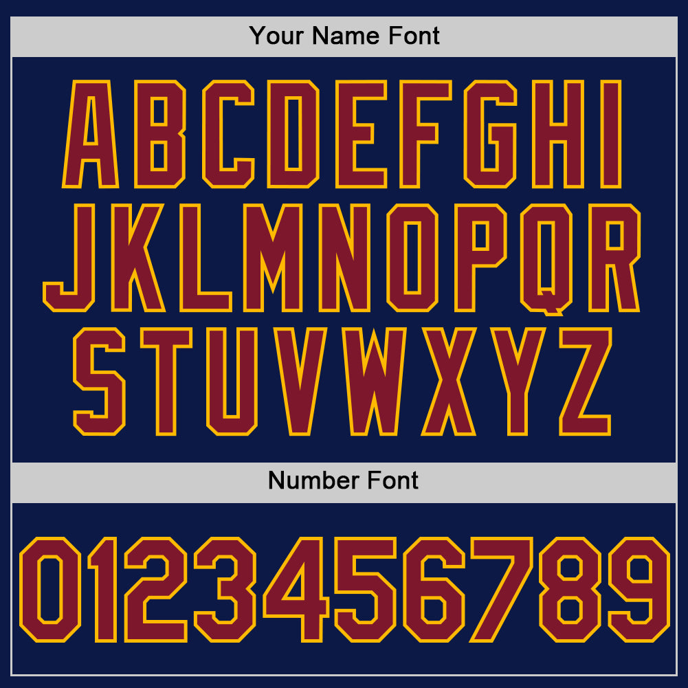 Custom Navy Crimson-Gold Digital Camo Two Tone Authentic Baseball Jersey