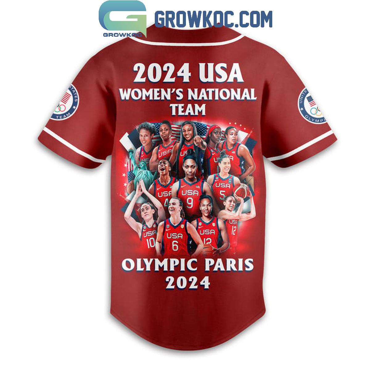 USA Women’s National Team Olympic Paris 2024 Personalized Baseball Jersey