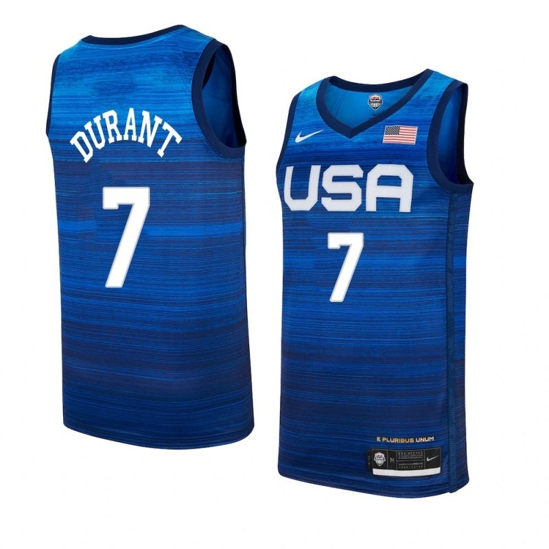 USA Dream Team 14 #7 Durant Tokyo Olympics Team USA Blue Style 10