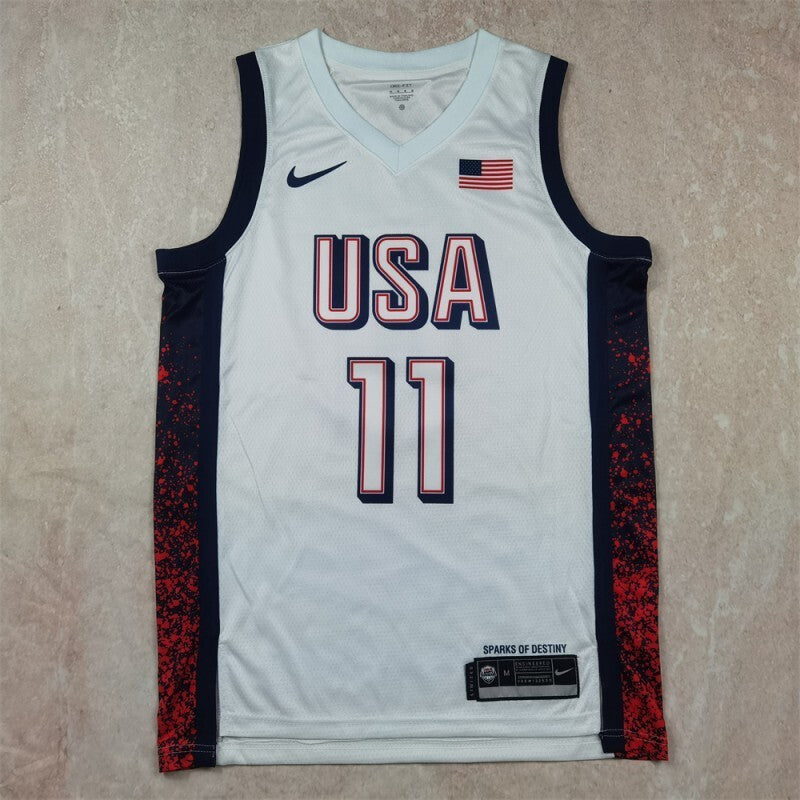 USA #11 Joel Embiid Hot Press Dream Team 16 White s-xxl Style 2