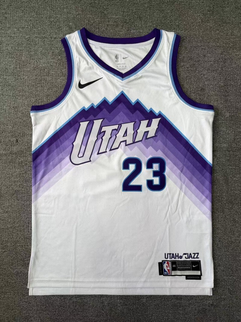Utah Jazz #23 Lauri Markkanen 26 Season Jazz Team White Style 2