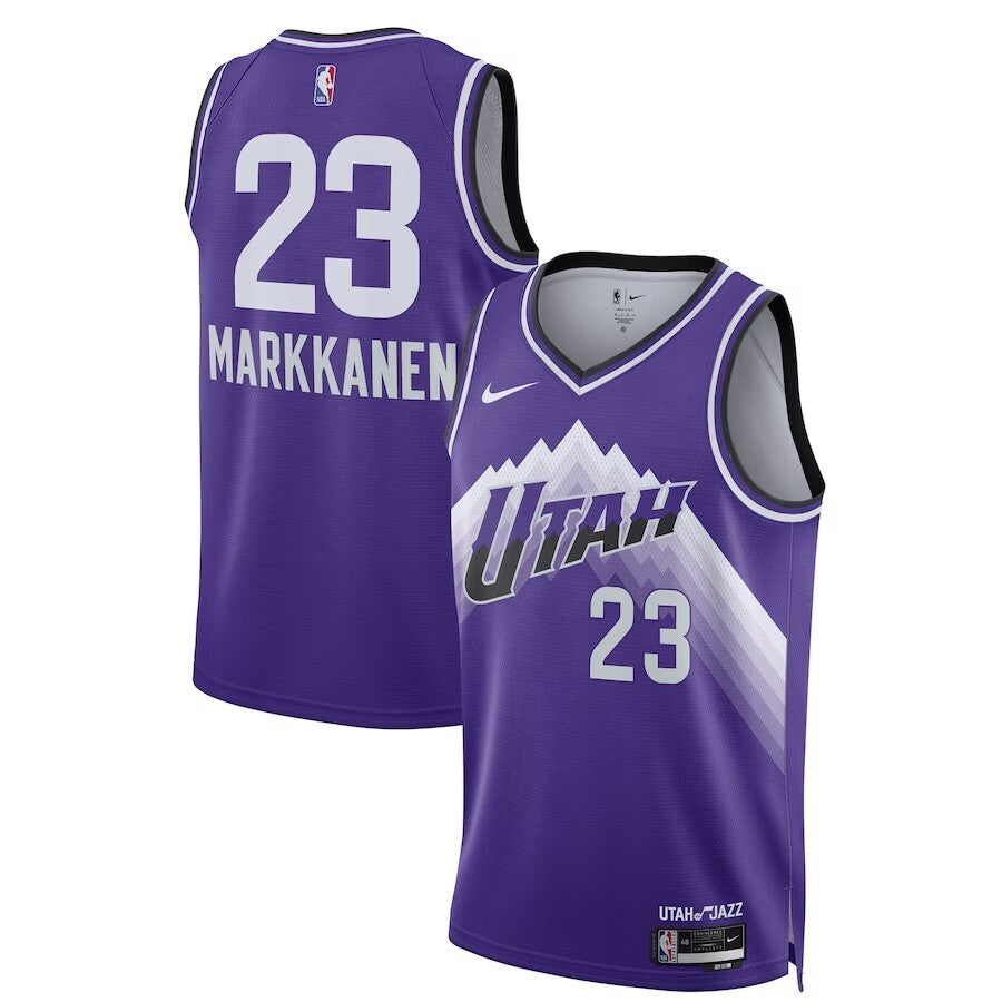 Utah Jazz #23 Lauri Markkanen Unisex 202324 Swingman Jersey - Purple - City Edition
