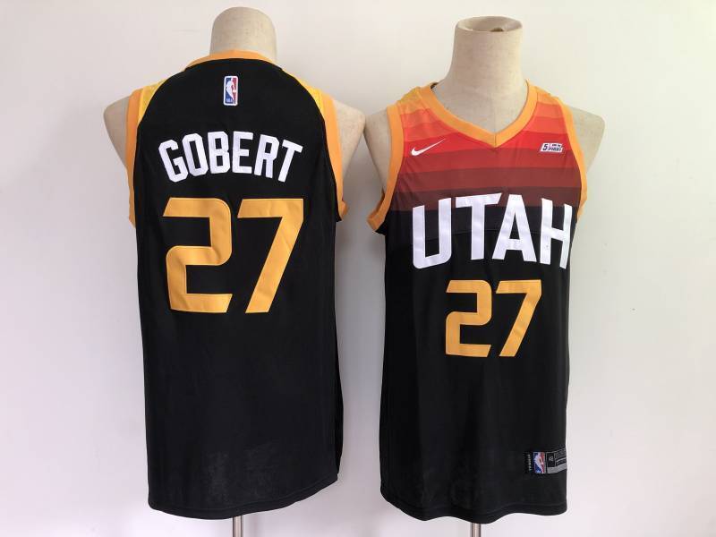 Utah Jazz #27 Rudy Gobert Jazz 27 Black City Edition 21