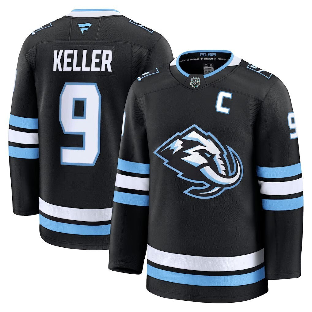 Utah Mammoth #9 Clayton Keller Home Premium Player Jersey - Black