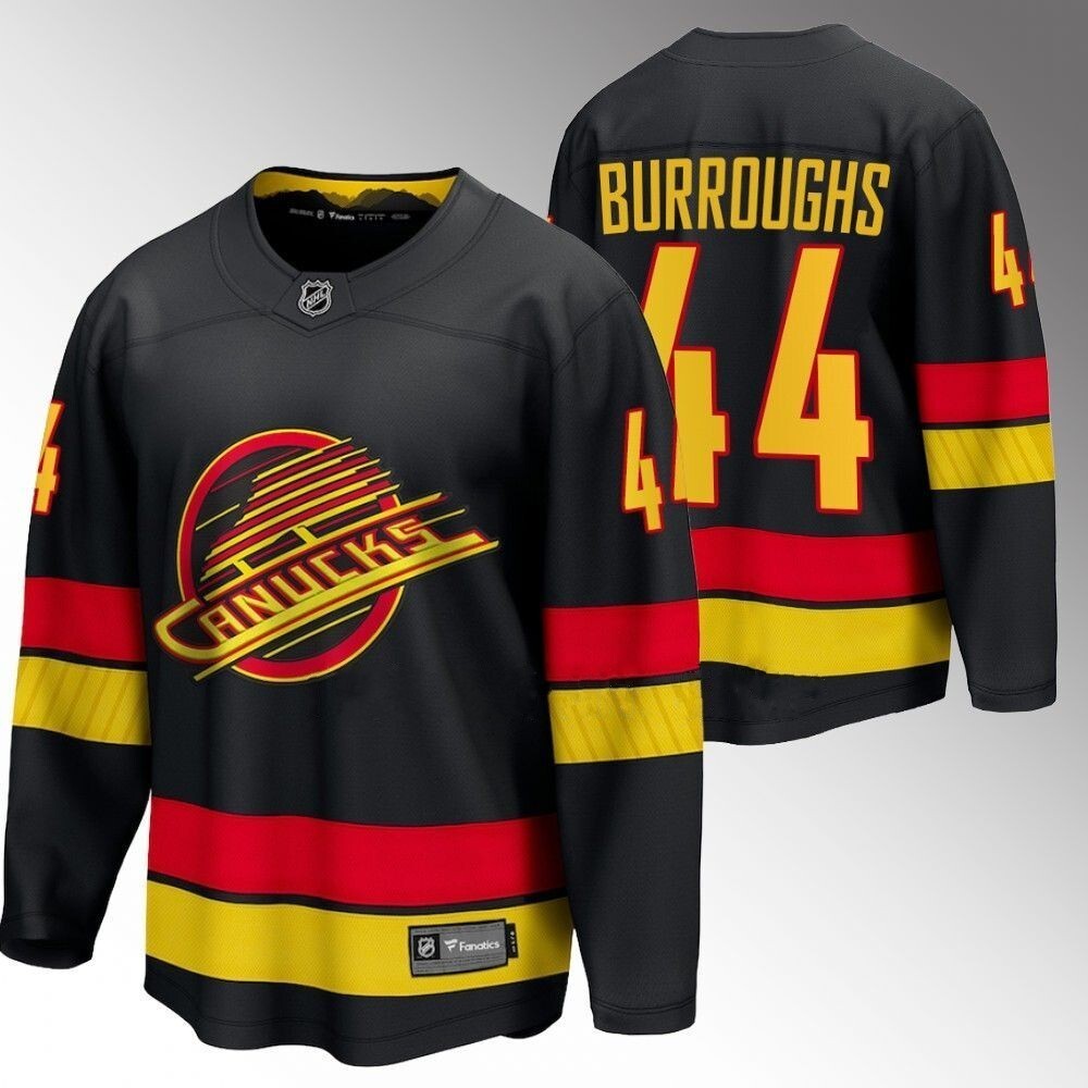 Vancouver Canucks #44 Kyle Burroughs Black 2023-24 Alternate
