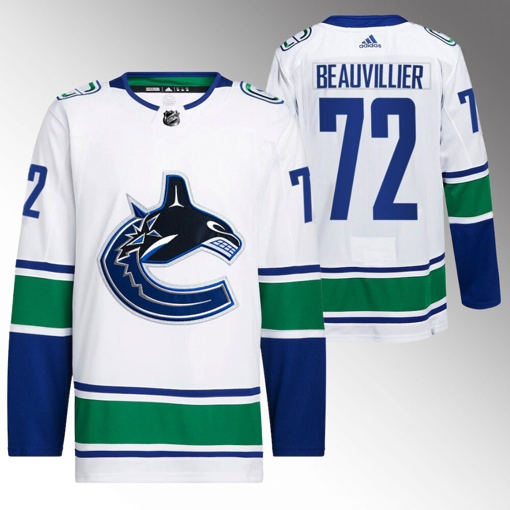 Vancouver Canucks #72 Anthony Beauvillier White Away Jersey