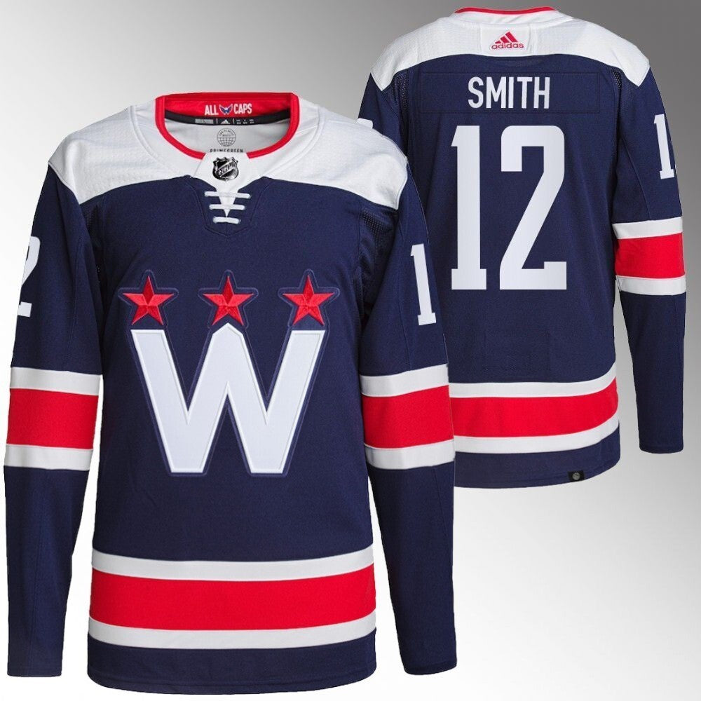 Washington Capitals #12 Craig Smith Navy Alternate Jersey
