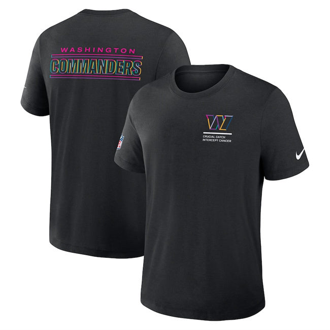 Washington Commanders Black 2025 Crucial Catch Tri-Blend Dri-FIT T-Shirt