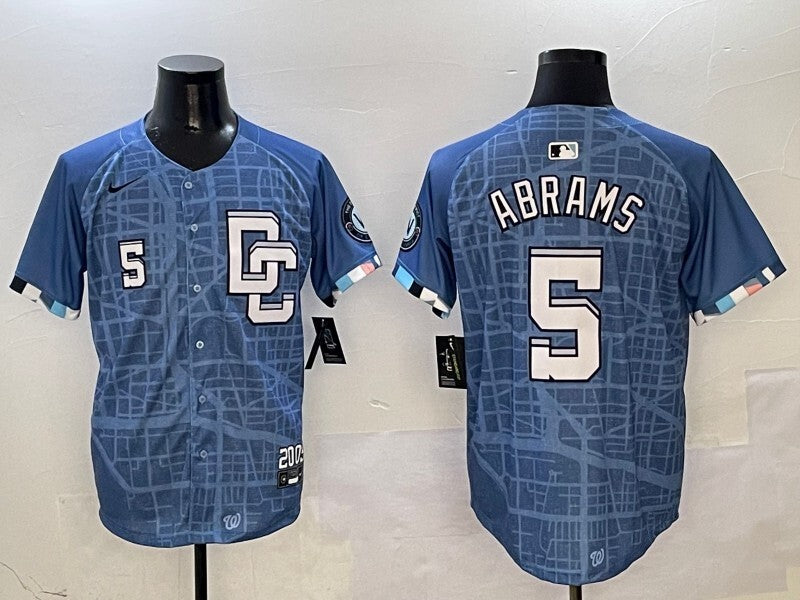 Washington Commanders #5 CJ Abrams Nationals Collaboration Style 1