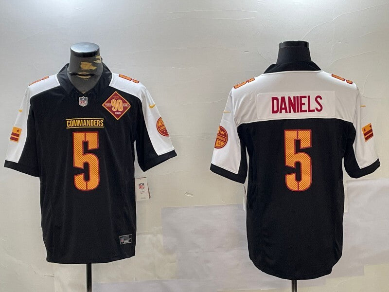 Washington Commanders #5 Jayden Daniels Redskins V3 Style 3