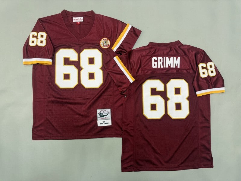 Washington Commanders #68 Russ Grimm Washington Redskins Style 3