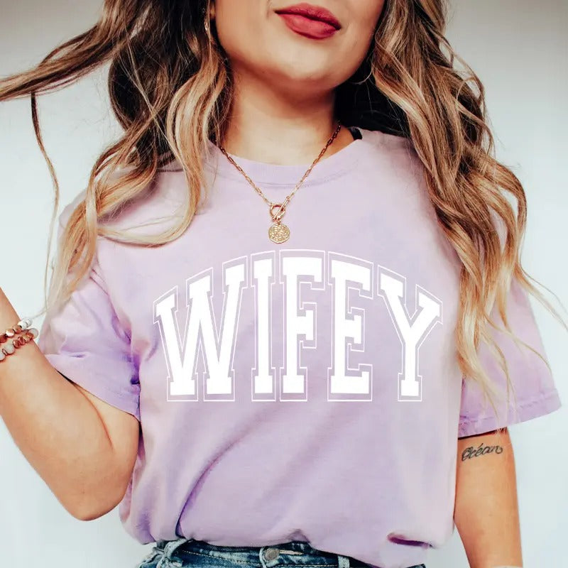 Wifey Shirt, Wife Shirt, Just Married Shirt, In My Wifey Era Shirt, Custom Wifey Shirt, Trendy Comfort Colors Pocket...