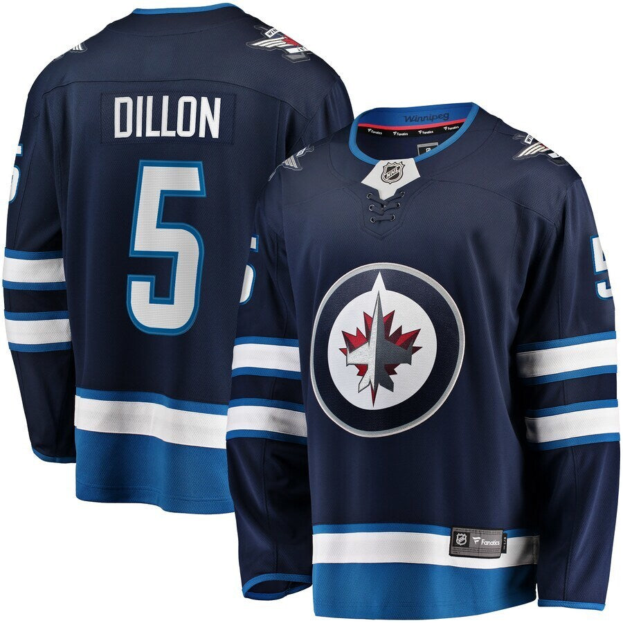 Winnipeg Jets #5 Brenden Dillon Home Premier Breakaway Player Jersey - Navy