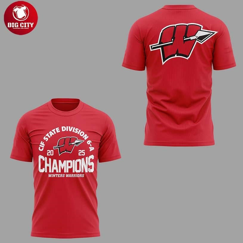 Winters Warriors CIF State Division 6-A Champions 2025 Two Sided Shirt