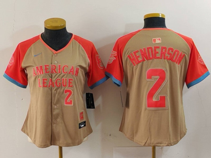 Women Baltimore Orioles #2 Gunnar Henderson Orioles 24 All-Star Women Style 2