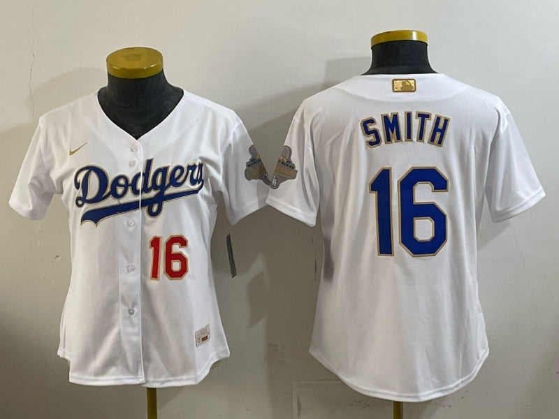 Women Los Angeles Dodgers #16 Will Smith Dodgers Platinum Edition Women Youth